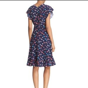 Rebecca Taylor Mia Floral V-Neck Dress